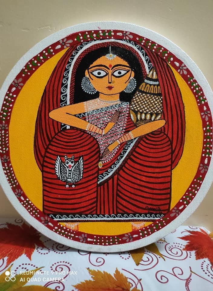 Kalighat-style painting by Paramita