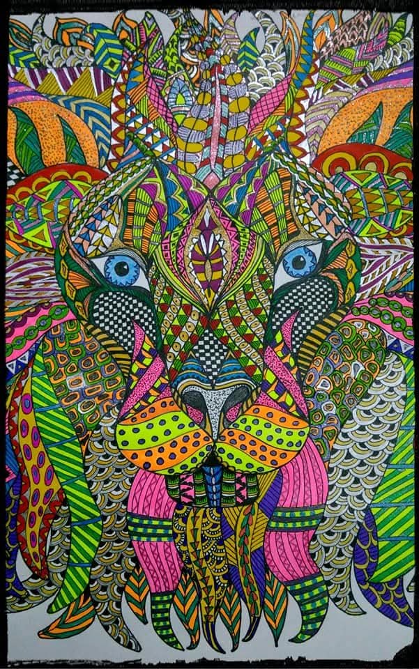 Folk-art painting by Paramita